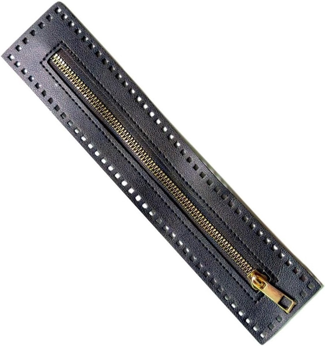 Set van 2 Stuks PU Leren Ritsen voor Naai- en Handwerkprojecten, Vervangingsritsen voor Tassen en Handtassen, 27 x 5.5 cm, Zwart