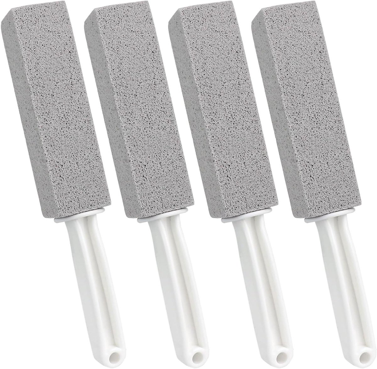 4 Pack Pumice Steen Reinigingsstenen met Handvat, Toiletpotreiniger en Kalkring, RVS Roestverwijderaar voor Keuken, Badkamer en Huishoudelijke Reiniging