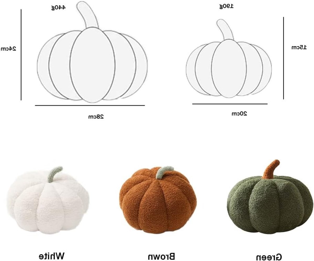 Decoratieve Pompoen Kussen voor Bank - Ideaal voor Halloween, Fotografie en Kinderkamer - 20cm Bruin Kussen