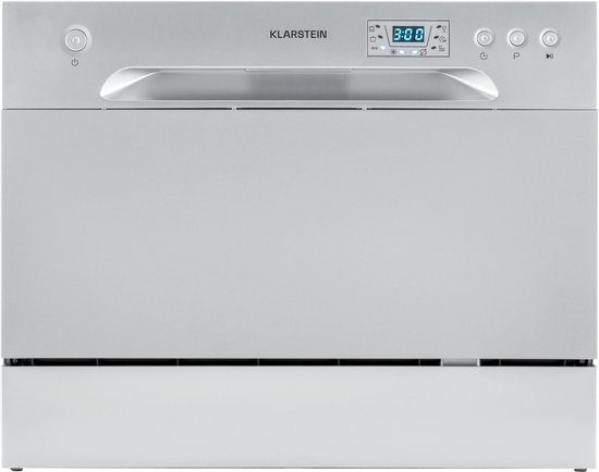 Klarstein Vaatwasser Mini voor 6 Gedecke, Leiser vaatwasser klein met 6 spoelprogramma's, Kleiner Tisch vaatwasser voor Zuhause, kantoor en Camping, vaatwasser Mini met Wasseranschluss - Tafelvaatwasser - 6 Maatgedekken 49 dB 45 cm 1380W