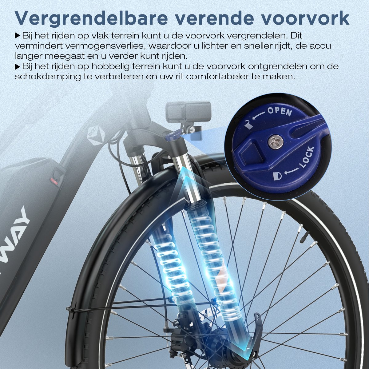 Hitway BK8SL - Elektrische Stadsfiets thumbnail 6
