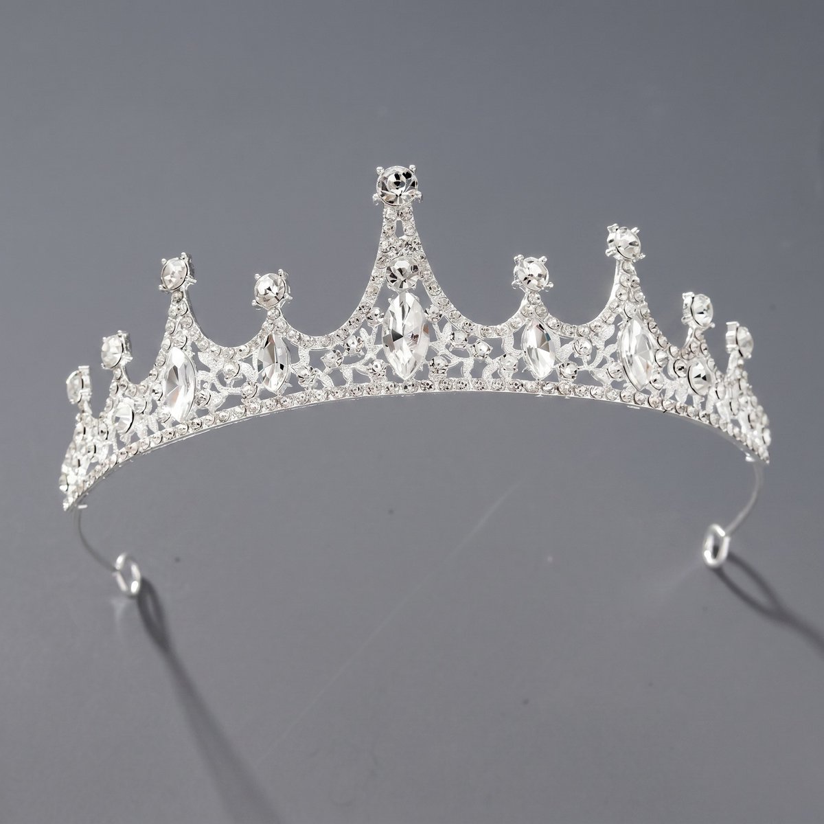 Kroon voor dames-Prinsessenkroon-Diadeem-Kroon-Strass-Elegant en Duurzaam - Geschikt voor Verschillende Gelegenheden-Haarsieraad-Stijl 99