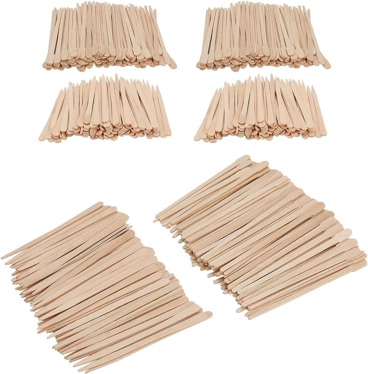 1000 Stuks Houten Wax Spatels voor Wenkbrauwen, Ideaal voor Wenkbrauw Waxen en Schoonmaken van Huid