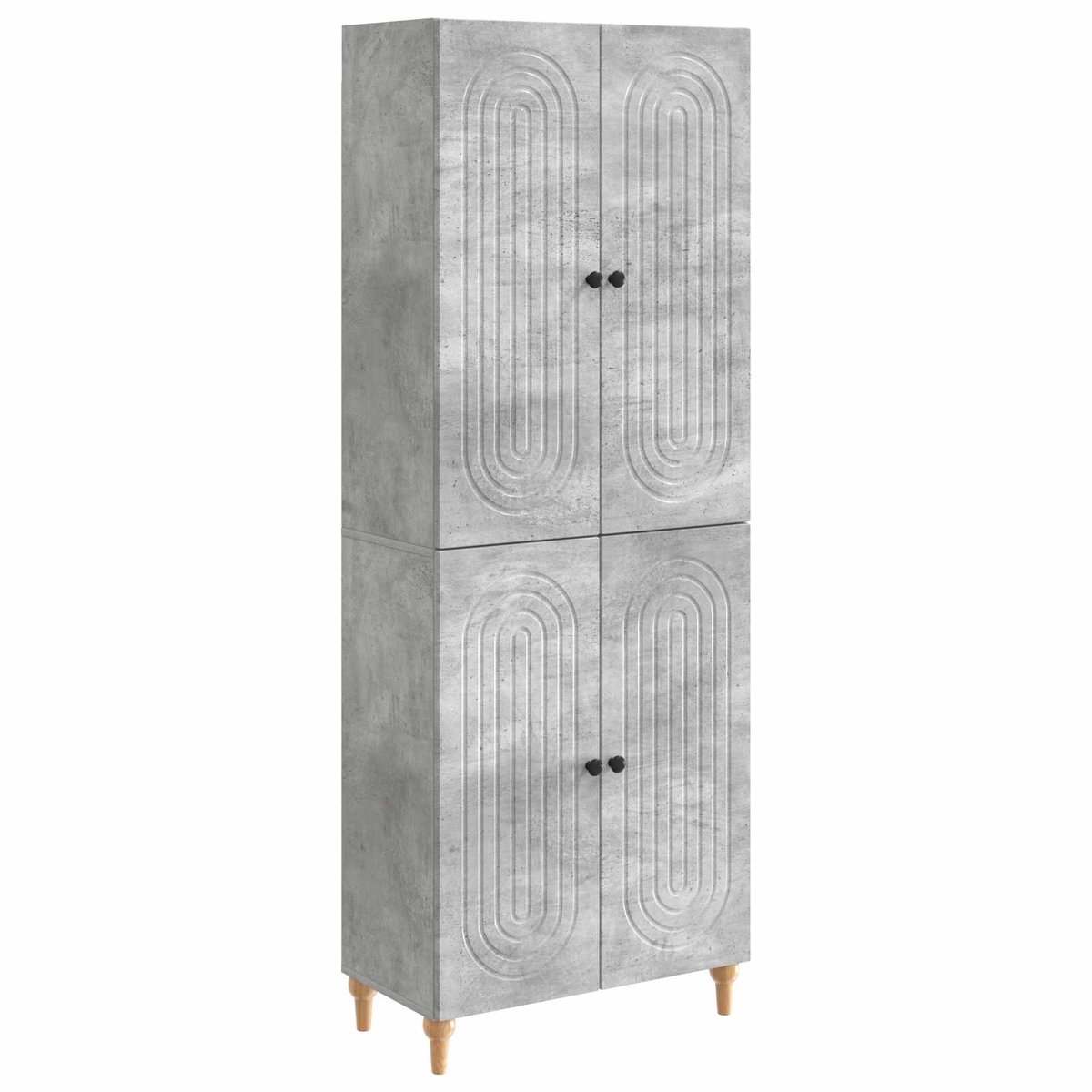 vidaXL Kast - Set - 2 - st - Bewerkt - hout Betongrijs