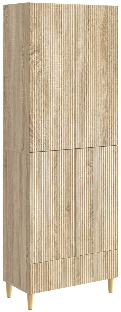 vidaXL Kast - Set - 2 - st - Bewerkt - hout Sonoma eiken