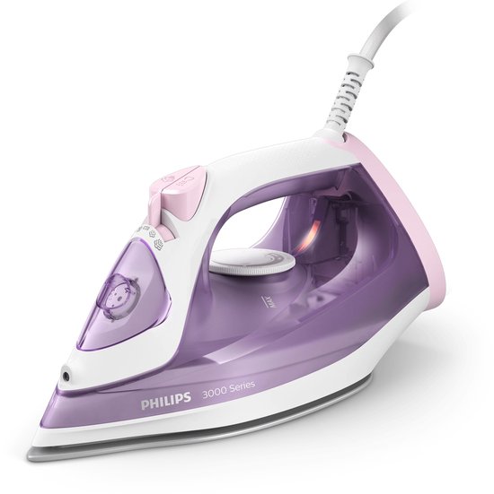 Philips 3000 series DST3010/30 - Strijkijzer - Stoomstrijkijzer - Keramische zoolplaat - 2000W - Paars/Wit