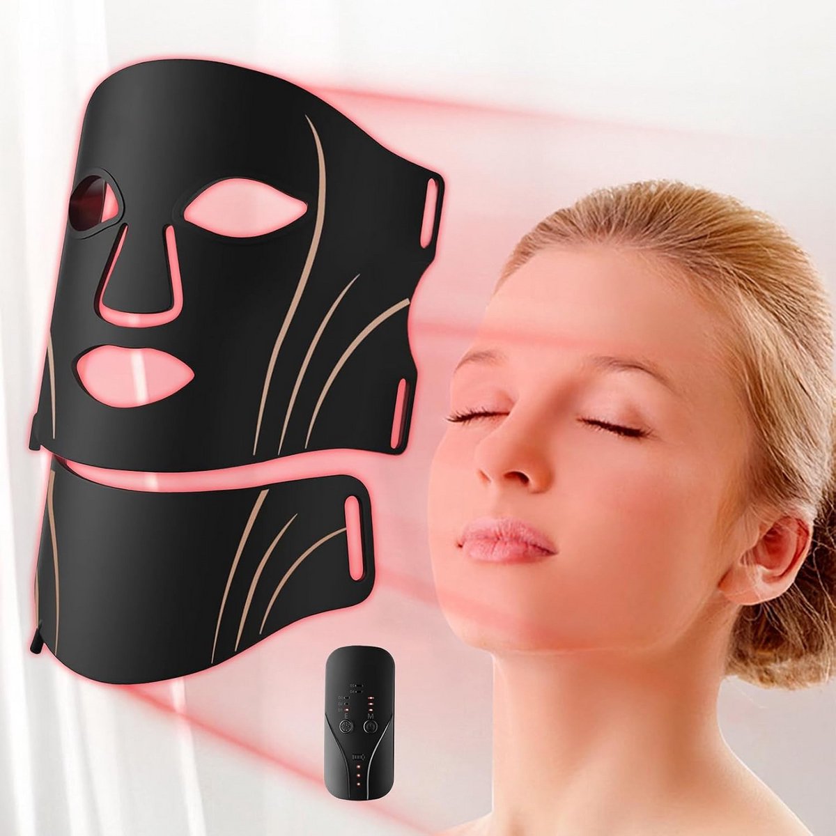 LED Masker- Lichttherapie - LED Gezichtsmasker - Stralend