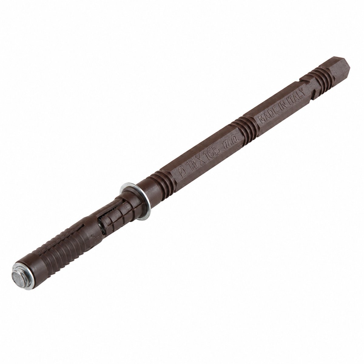 Blinde plankdrager 165 x 14 mm - Italiana Ferramenta - 25 kg draagvermogen - bruin - inclusief plug