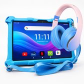 AngelTech Kinderpakket XL PRO II - Kindertablet XL PRO II + Kinderkoptelefoon - Android 16 - Vanaf 3 jaar - Combipakket - Kindertablet Vanaf 3 Jaar – Kinder Tablet – Kids Tablet - Tablet voor Kinderen - Blauw