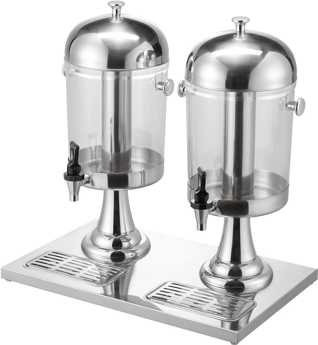 Drankdispenser 2x8L met Kraan voor Feesten en Bars van Roestvrij Staal