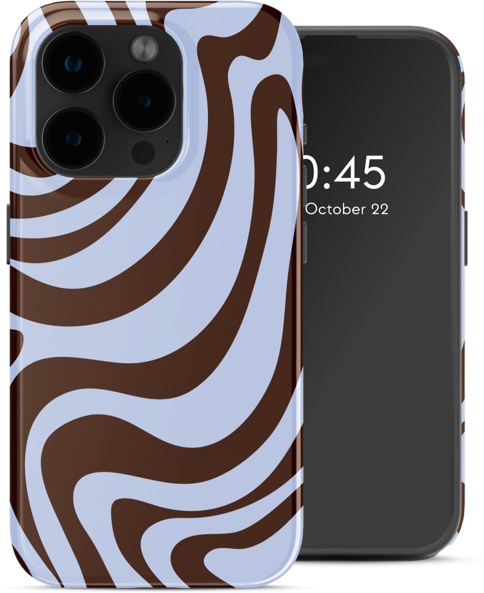 Selencia Hoesje - Geschikt voor Apple iPhone 15 Pro - Backcover - Dream Swirl Chocolate