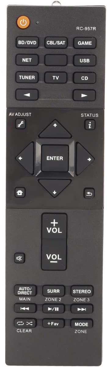 Dailygoods - Innovra - Dailygoody - Vervangende Afstandsbediening - Compatibel met AV Receiver - Geschikt voor VSX 932 - Betrouwbare bediening - Ideaal voor audio-setup - Pe