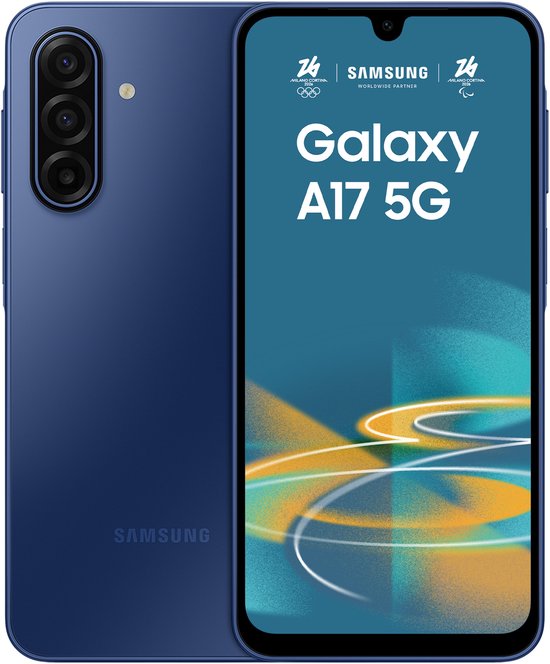 Samsung Galaxy A17 5G smartphone 6,7″ Super AMOLED 90Hz, 4GB RAM, 128GB opslag, 50MP camera, blauw