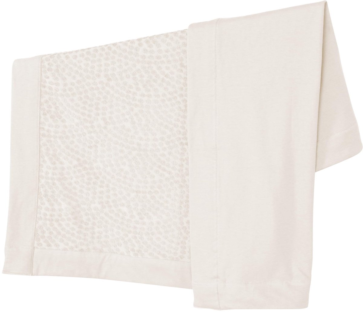 Dailygoods - Dailygoody - Babydeken - Knuffeldeken van biologisch katoen - 80 x 80 cm - Stippen motief - Geschikt voor baby's en peuters - Wit
