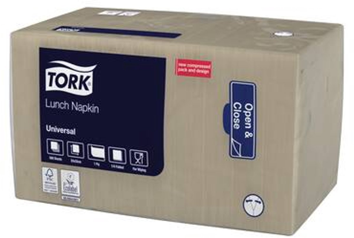 Tork 509301 lunchservet naturel 32,5x32,5 cm 1-laags 4000 stuks (509301)