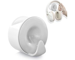 Hoofdtelefoonhouder voor wandmontage - Koptelefoonstandaard - zelfklevende hoofdtelefoonhaak voor onder het bureau - Kunststof - Antislip En Duurzame - geschikt voor slanke on-ear en over-ear hoofdtelefoons - Hoofdbandbreedte tot 30 mm