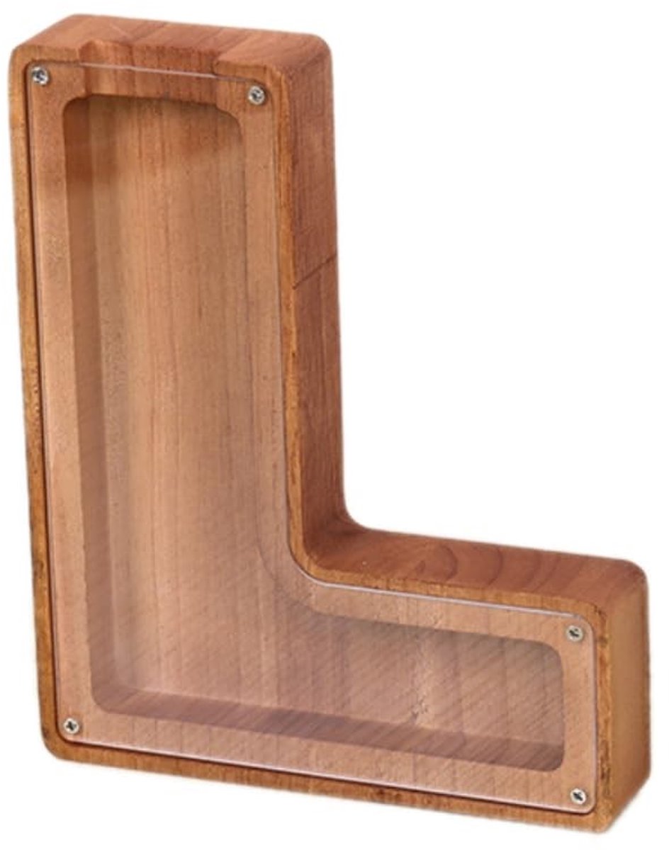 Dailygoods - Houten Spaarvarken met A-Z Alfabet voor Kinderen, Creatief en Persoonlijk