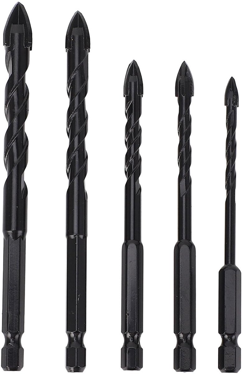 Dailygoods - 5-delige Set Zeskantige Schacht Betonboren