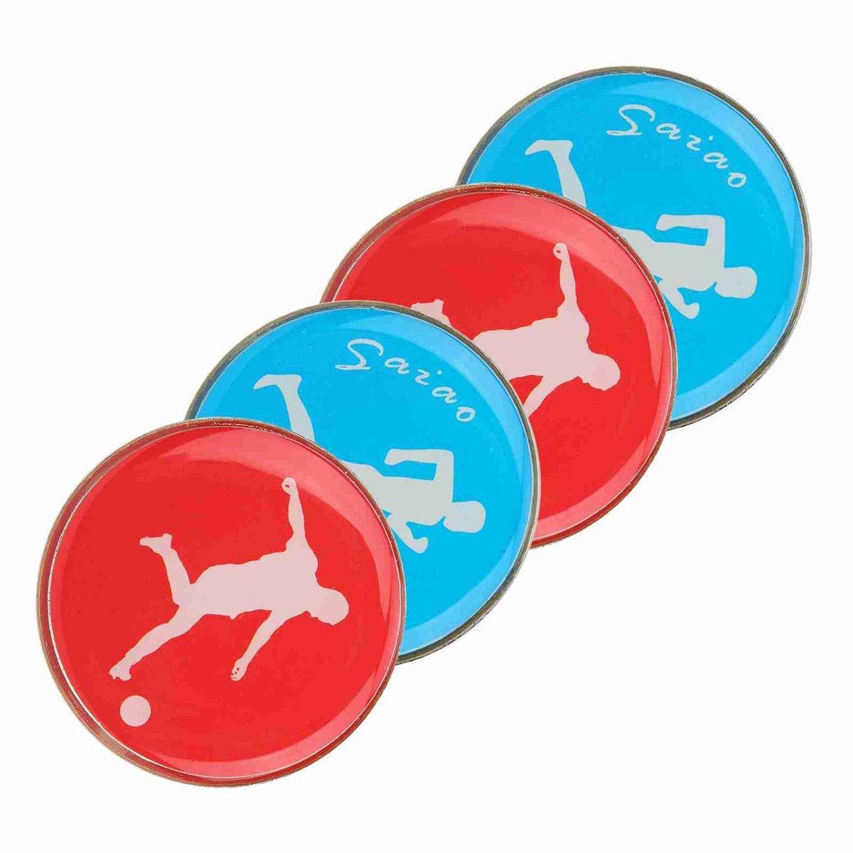 Dailygoods - Cosensi - Dailygoody - Toss-munten - Dubbelzijdige Scheidsrechter-Toss-munt - Perfect voor sport - 4 Stuks - Voetbal Volleybal Tafeltennis - Nauwkeurig en duurz