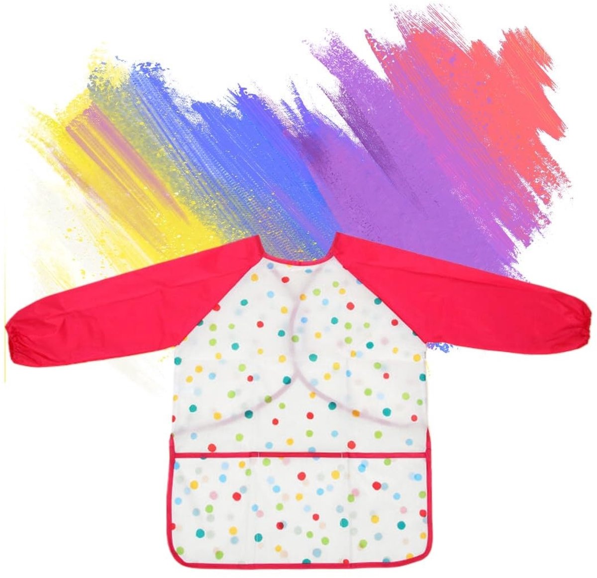 Dailygoods - Cosensi - Dailygoody - Schilderschort voor kinderen - Waterdicht - Kinderschilderschort 2-8 jaar - Meisjes/Jongens - Knutselschort voor school - Met 3 zakken