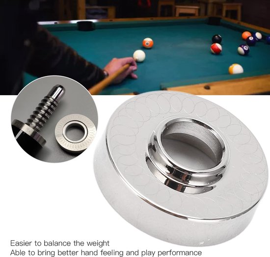 Dailygoods - Dailygoody - Biljartkeu Balansring - Keu Gewicht Ringen - Verbeter je spel - Geschikt voor Biljart en Pool - Training en Competitie van Dailygoods — afbeelding 4