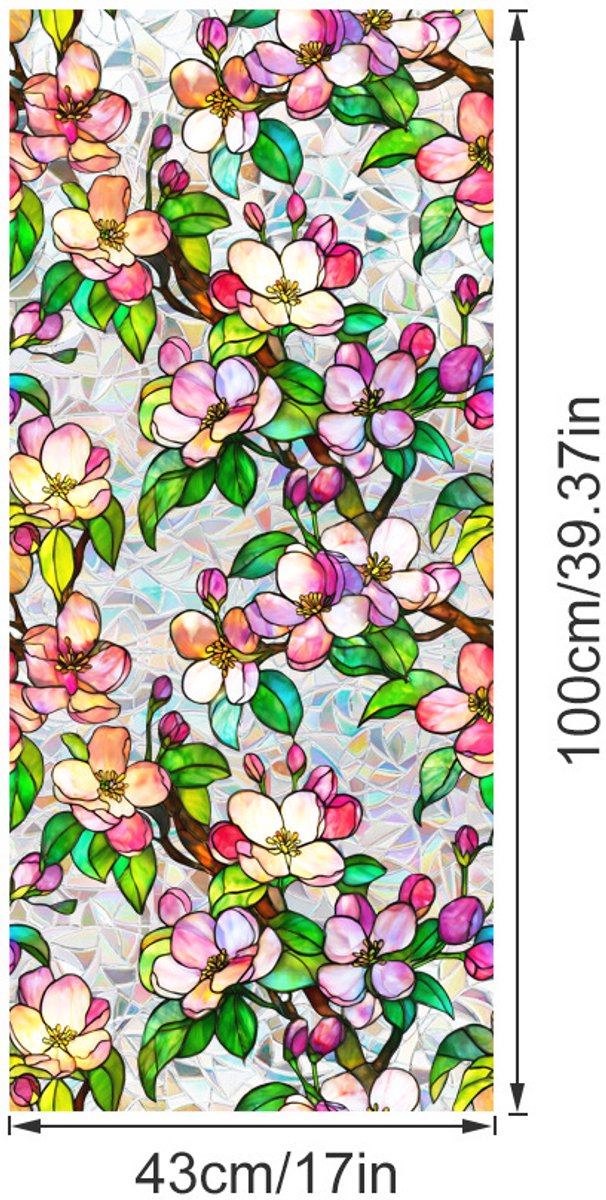 3D Regenboog Raamfolie- Anti-Inkijk - Isolerend & Zonwerend - 43x100cm – Statisch - Prisma Bejuweled EffectXCBL151