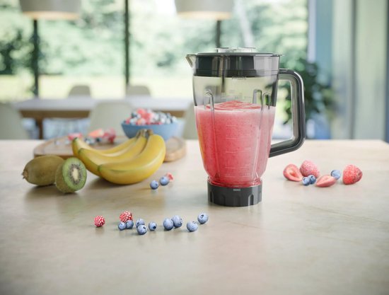 Philips Blender HR3020/20 - Krachtige 1000 Watt Motor – Veelzijdig Gebruik - Vaatwasserbestendig - 1.5l Kan - Grijs