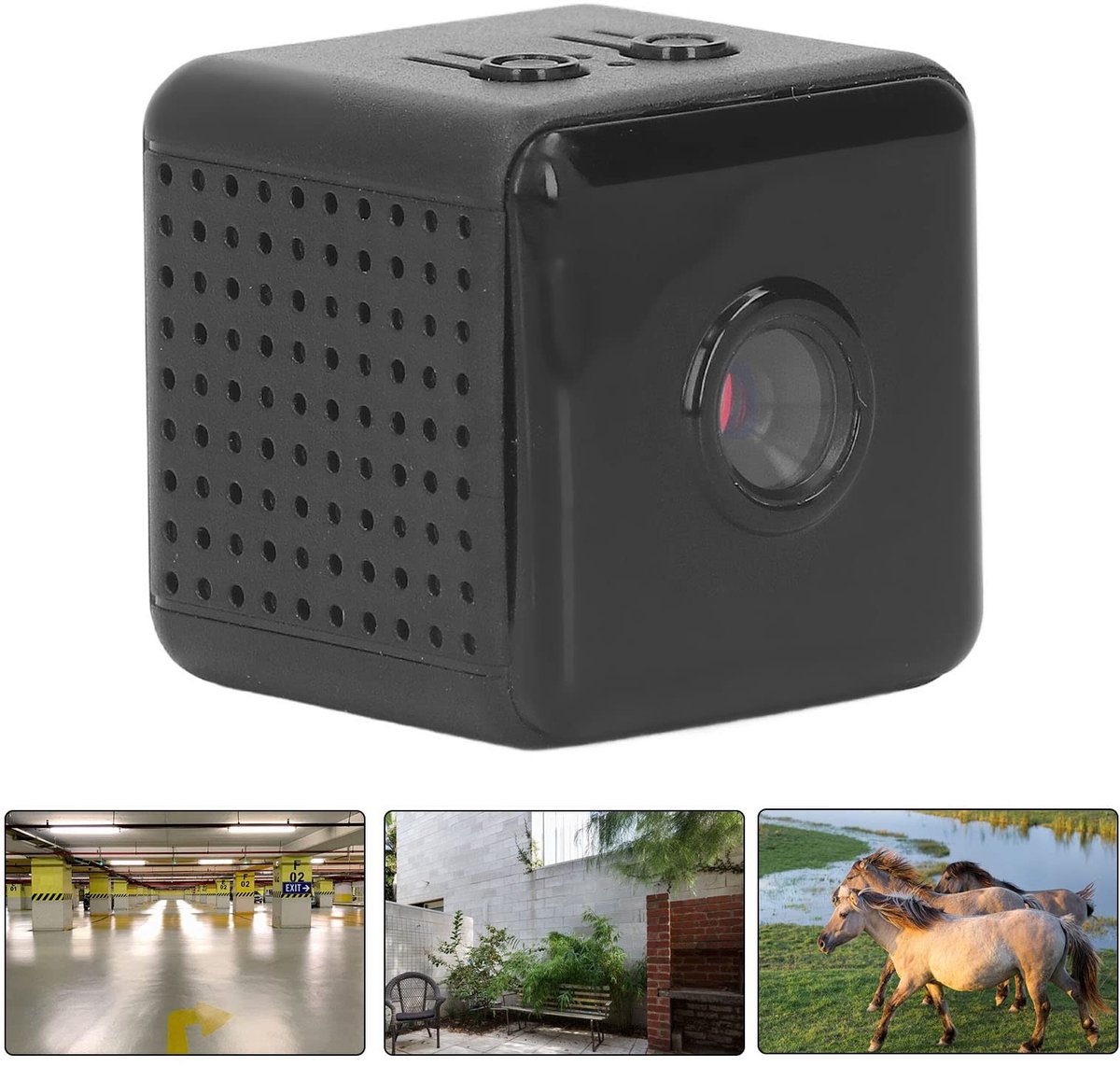 Dailygoods - Dailygoody - HD 1080P Beveiligingscamera - Mini Camera - Draadloos en Draagbaar - Zwart - Bewegingsdetectie - Veiligheid voor Binnen en Buiten - Compa
