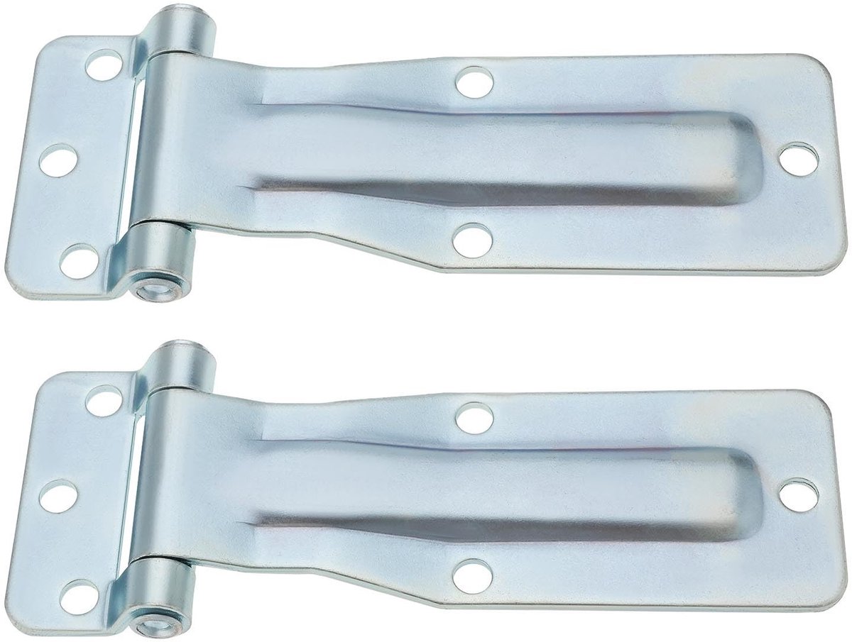 Dailygoods - Dailygoody - Heavy Duty Scharnieren - Stalen Scharniertjes - Duurzaam en Betrouwbaar - Zilver - Meerdere Toepassingen - Geschikt voor Vrachtwagen