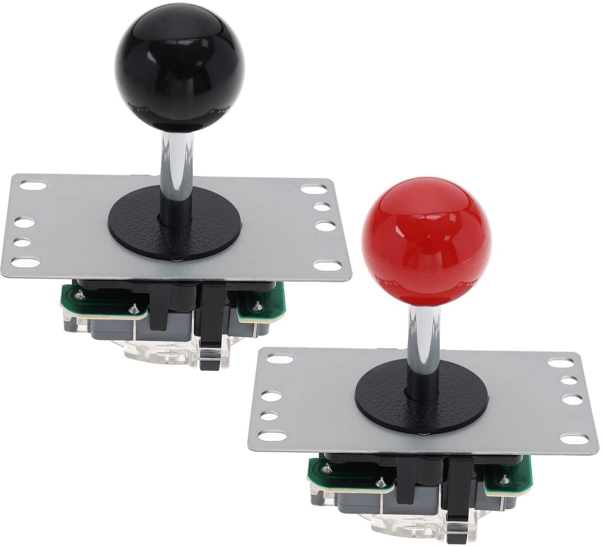 Dailygoods - Dailygoody - Arcade Joystick - Vervangingsset - 5 Pin 8 Weg - Rood en zwart - Handvat voor arcade games - Geschikt voor arcade game machines - 2