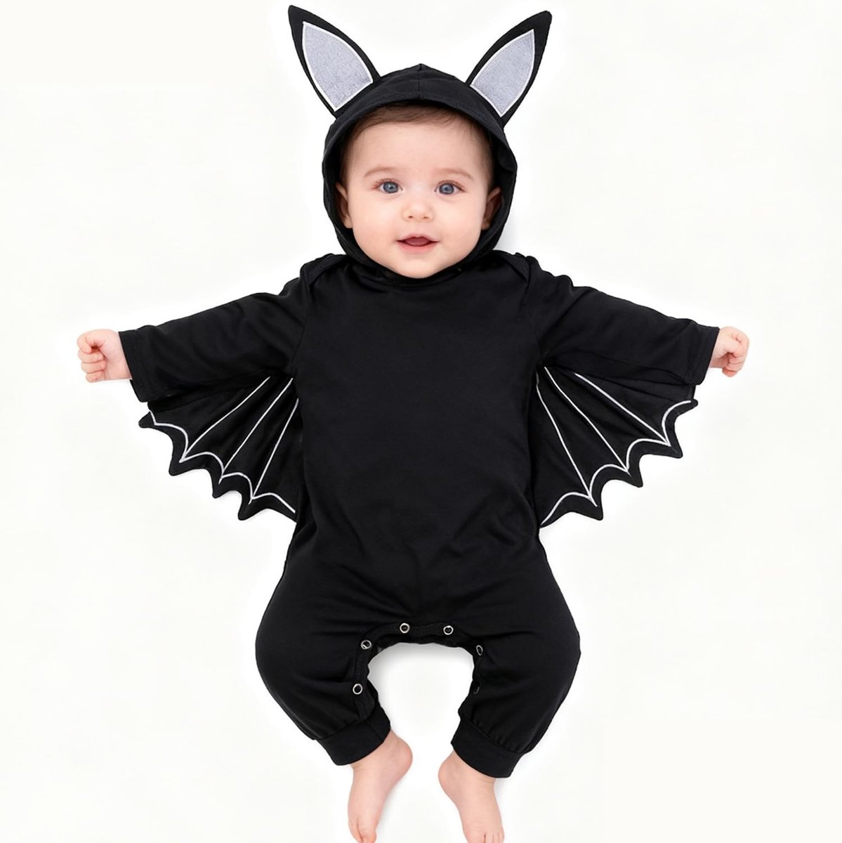 Dailygoods - Dailygoody - Halloweenkostuum - Vleermuis Rompertje - Schattig en feestelijk - Uniseks - Voor Pasgeborenen - Perfect voor Halloween - Ideaal voor them...