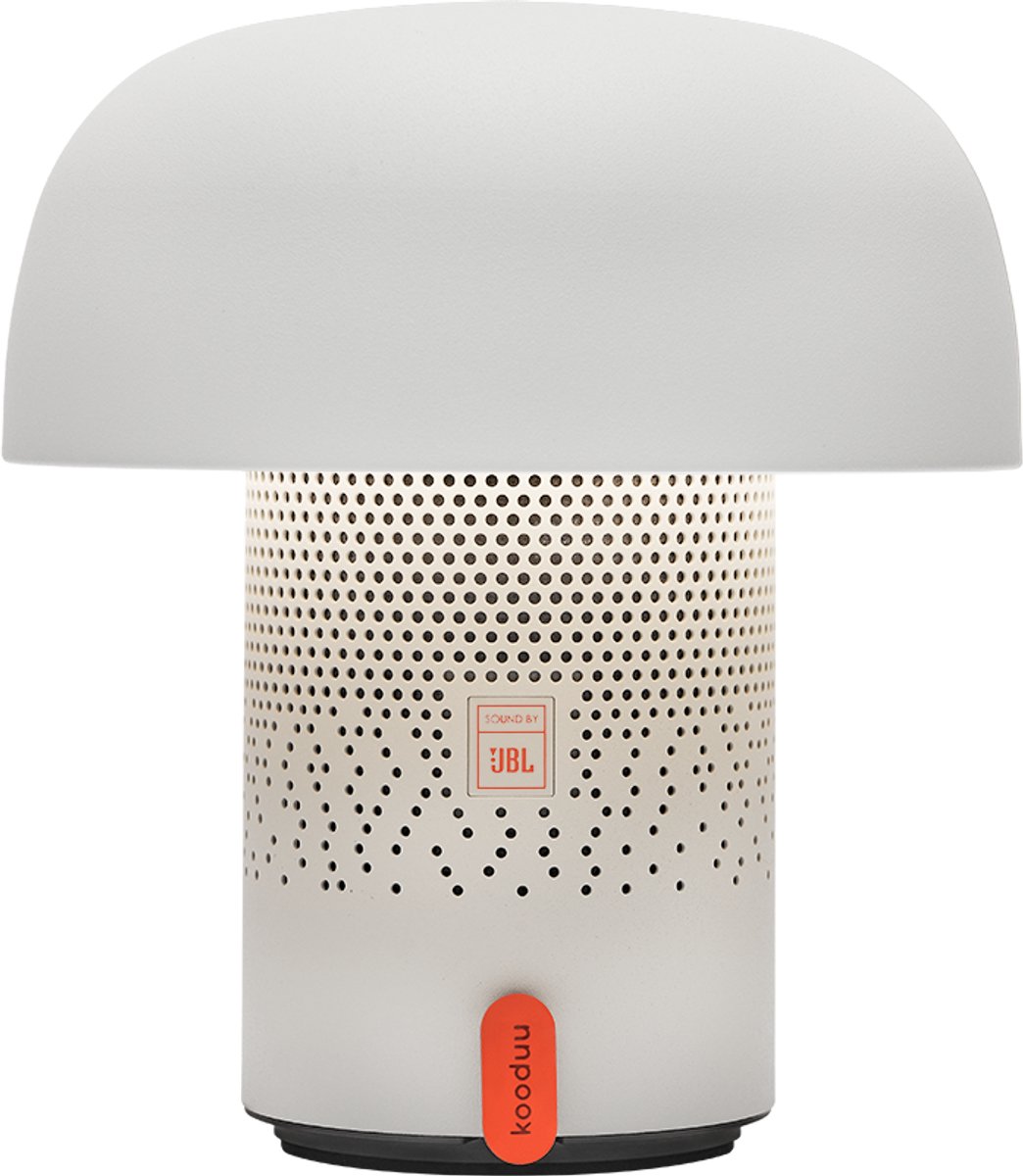 Kooduu Sensa PLAY - Bluetooth Speaker met SOUND BY JBL - Dimbare LED-lamp - Oplaadbare batterij - Inclusief docking station - Kleur Cloudy White