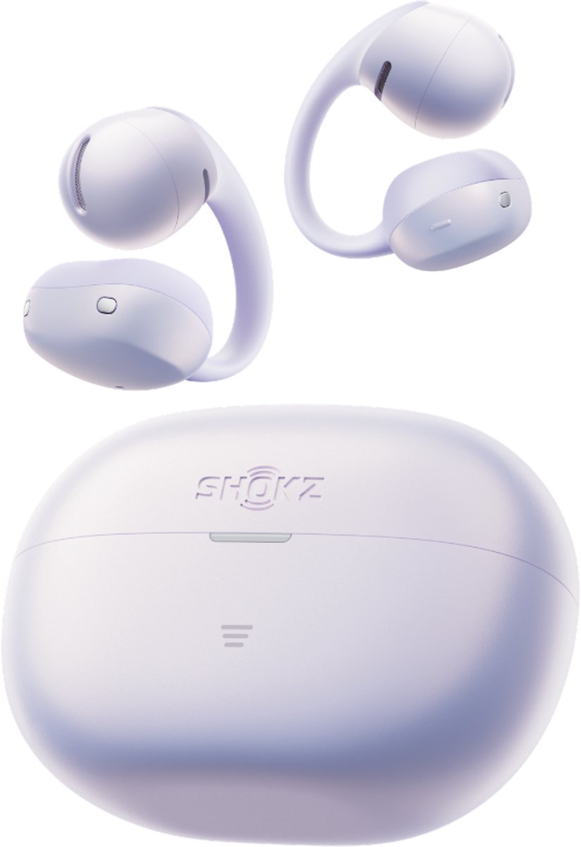 Shokz OpenDots Air Open-ear Clip-on Oortjes – Draadloze Oordopjes – Paars