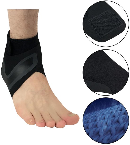 2 Stuks Enkelsupport Bandage, Elastische Enkelsupport voor Sport, Ademend en Stevig voor Stabiliteit (Zwart, L (EU: 40-42)) — afbeelding 4