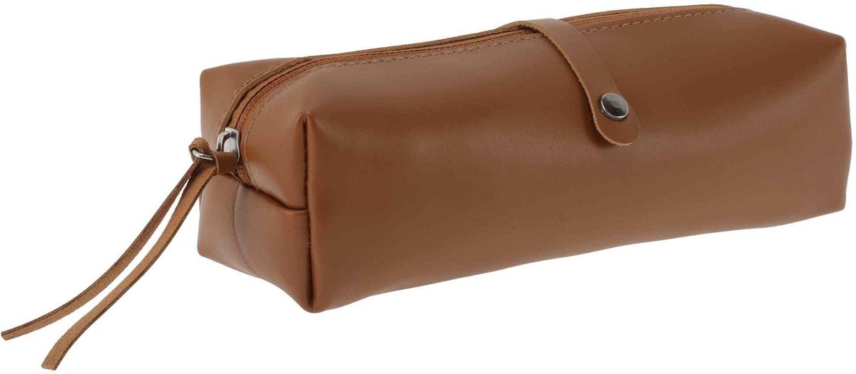 Dailygoods - Lederlook Pennenetui met Grote Inhoud voor Kantoorbenodigdheden