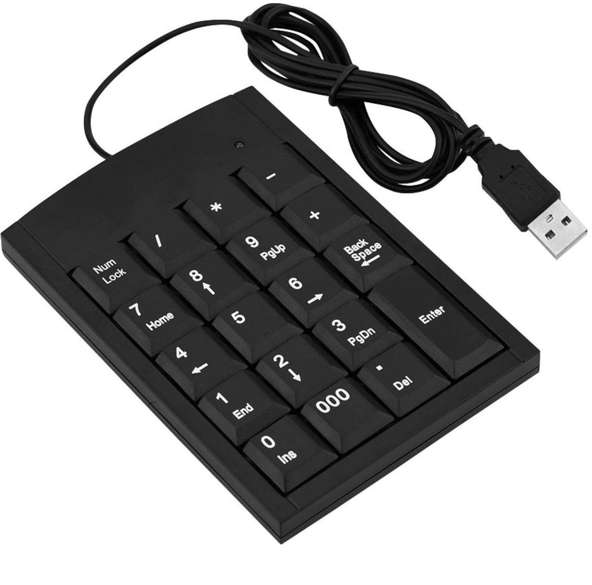 Dailygoods - Dailygoody - Portable Mini USB Numeric Keyboard - Laptop Toetsenbord - Compact en Draagbaar - Zwart - Numeriek Toetsenbord - Ideaal voor Thuis en Kant