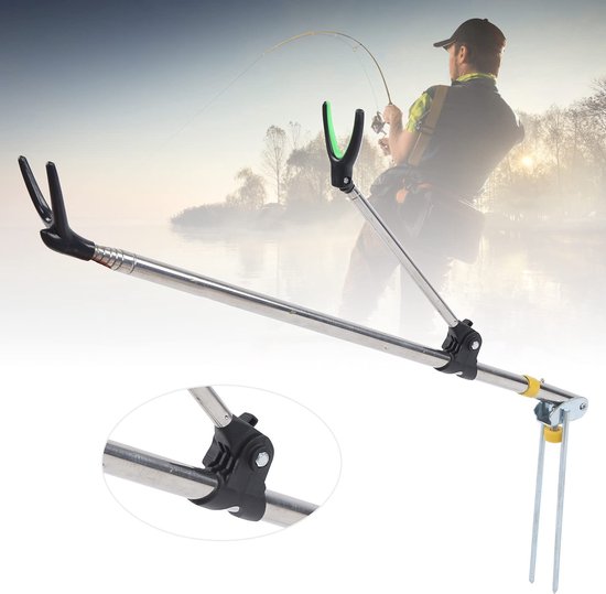Dailygoods - Dailygoody - Hengel Beugel - Y Vorm - Lichtgewicht en Draagbaar - Telescopische Hengel Houder - Ideaal voor Vissers - Rotatie tot 180 graden — afbeelding 4