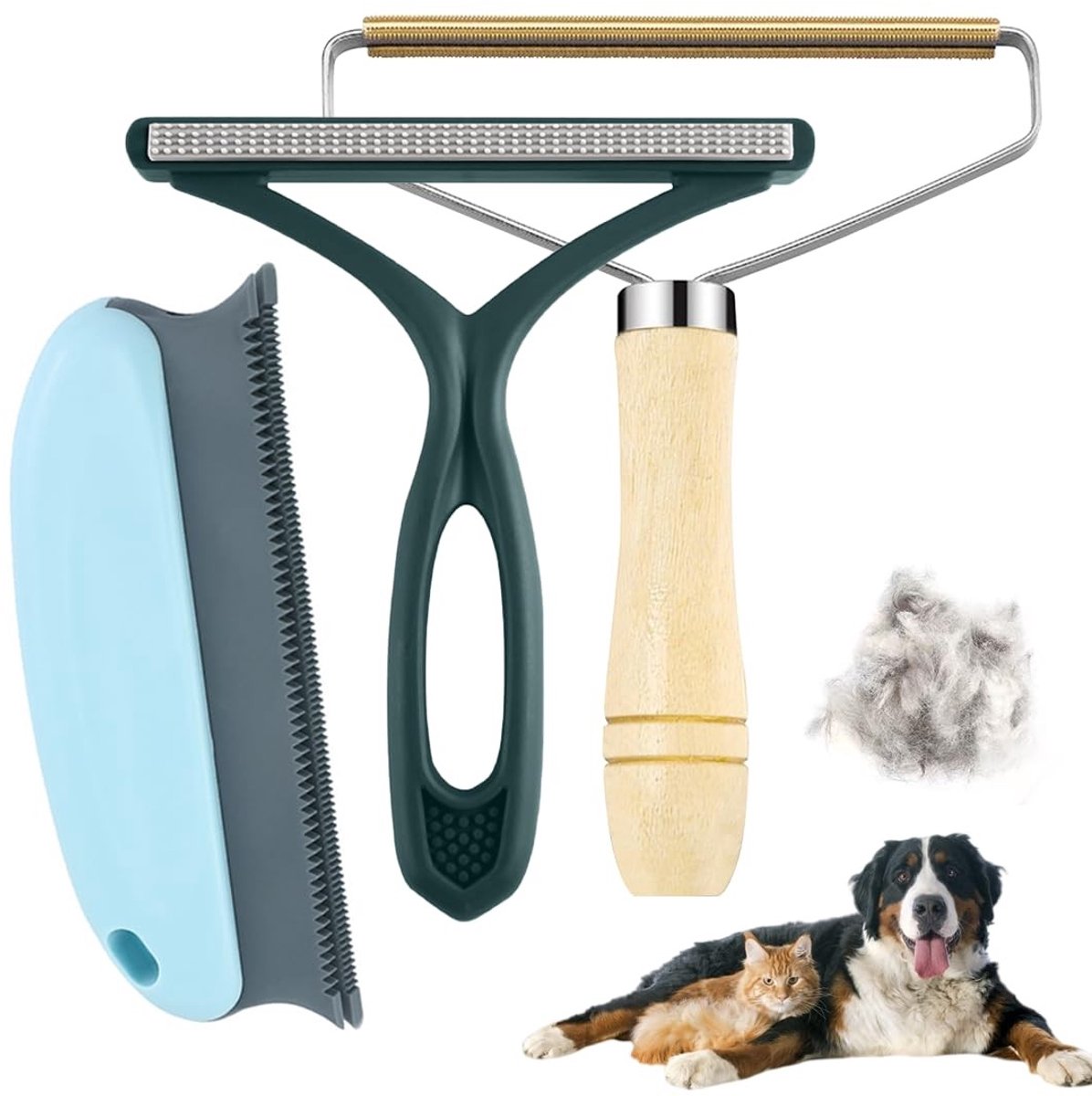 Dailygoods - Dailygoody - Pluisscheerapparaat - Dierenhaarverwijderaar - Compact en draagbaar - Zwart - Kledingborstel - Voor tapijt en bank - Geschikt voor matras