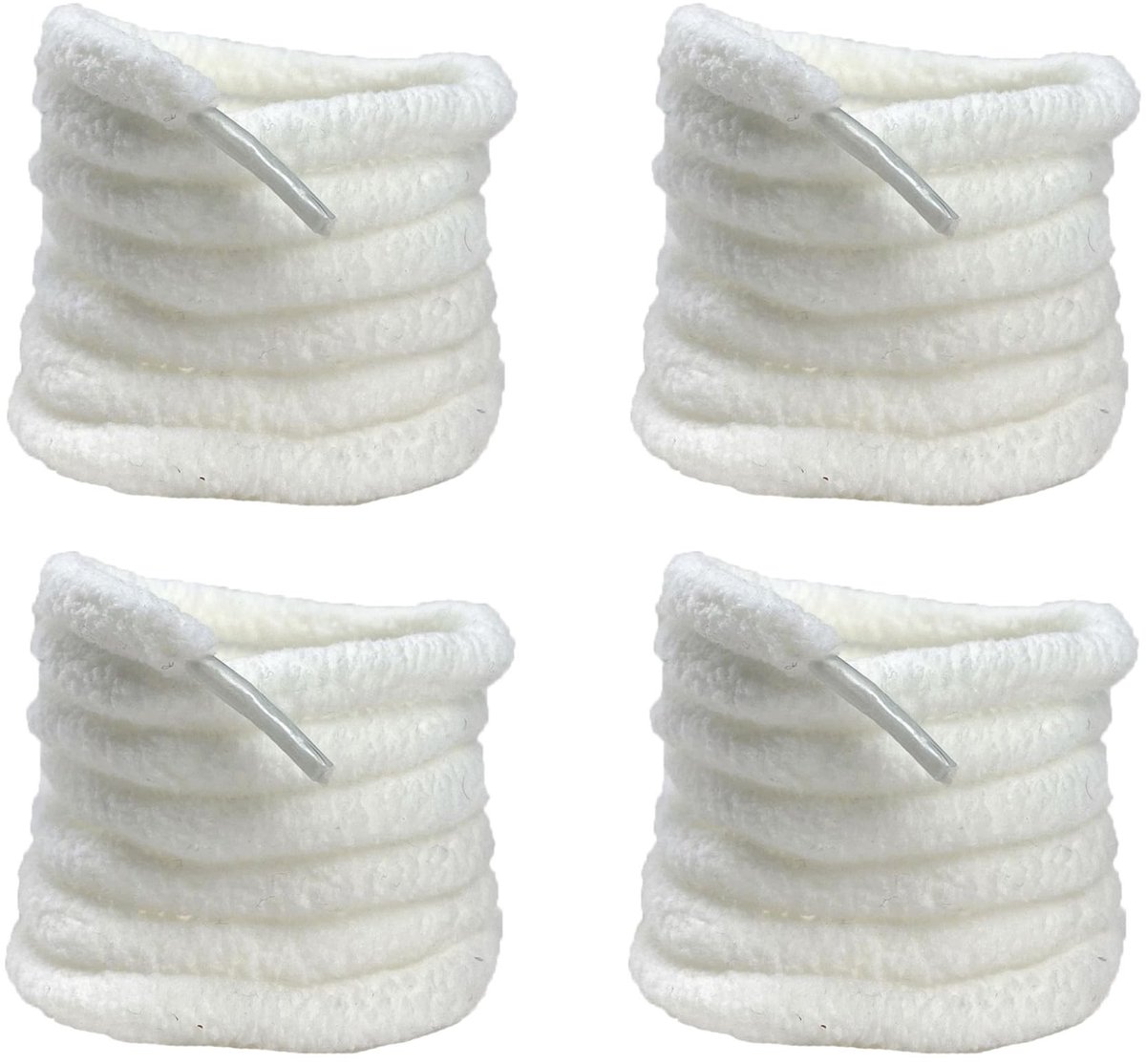 Dailygoods - Cosensi - Dailygoody - Pluche Veters - Fluffy Schoenveters - Zacht en Comfortabel - Wit - Dikke Vervangingsveters - Geschikt voor Sneakers - 120 cm