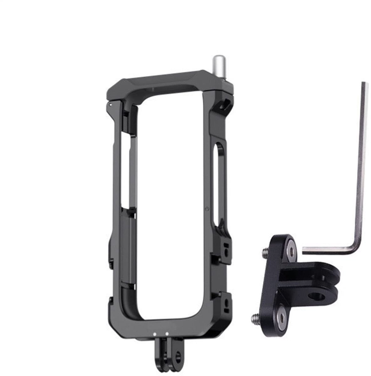 Dailygoods - Aluminium Kooi Frame voor Insta360 X3 Actiecamera, Inclusief Bevestigingsaccessoires