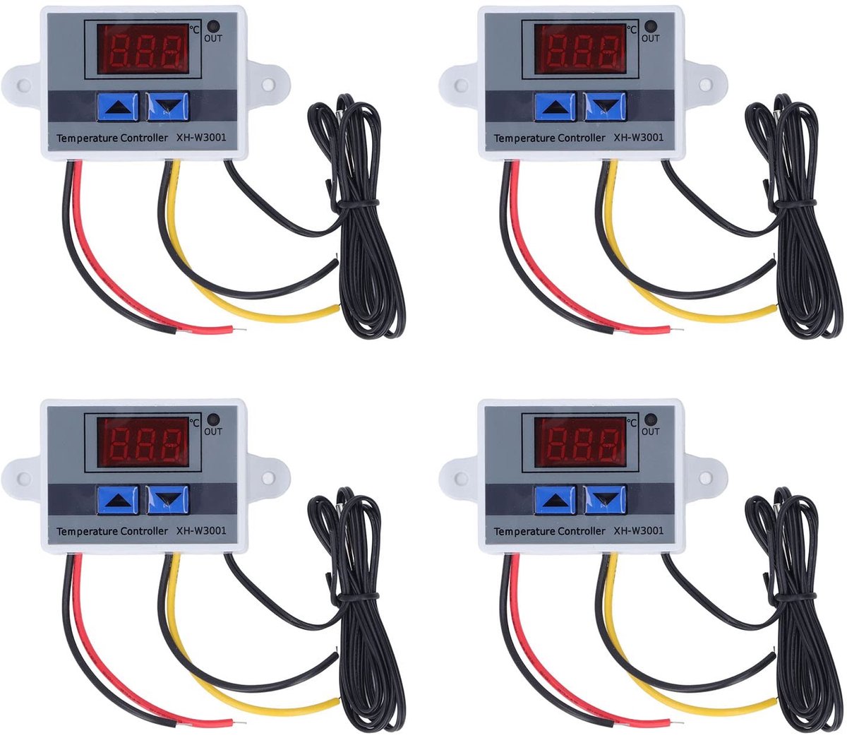 Dailygoods - Slimme Temperatuurregelaar met LCD Display, 4 Stuks