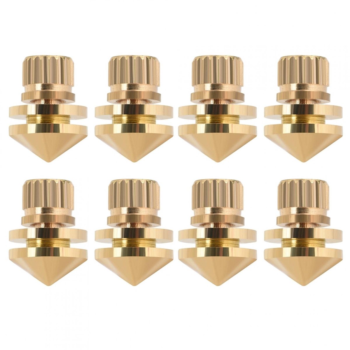 Dailygoods - Dailygoody - Speaker Voeten - Vloerbeschermers - Isolatie voor Trillingen - 8 Stks - Koperen Speaker Spikes - Geschikt voor HiFi-luidsprekers