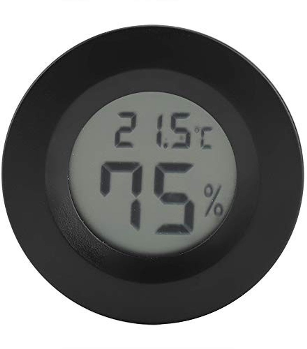 Dailygoods - Dailygoody - Digitale Thermometer en Vochtigheidsmeter - Nauwkeurige metingen - Zwart - Gebruiksvriendelijke interface - LCD scherm - Temperatuur- en .