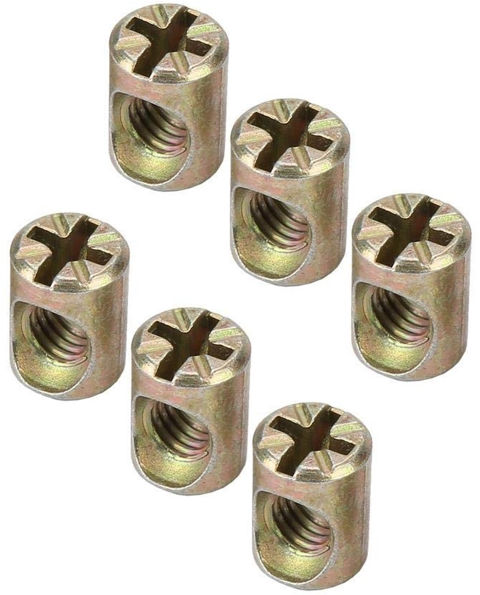 Dailygoody - Moeren M6 - 30 Stuks Bevestigingen - Hoogwaardig Metaal - Duurzaam - Meubel Moeren - Geschikt voor Meubelbouw - 30 Stuks