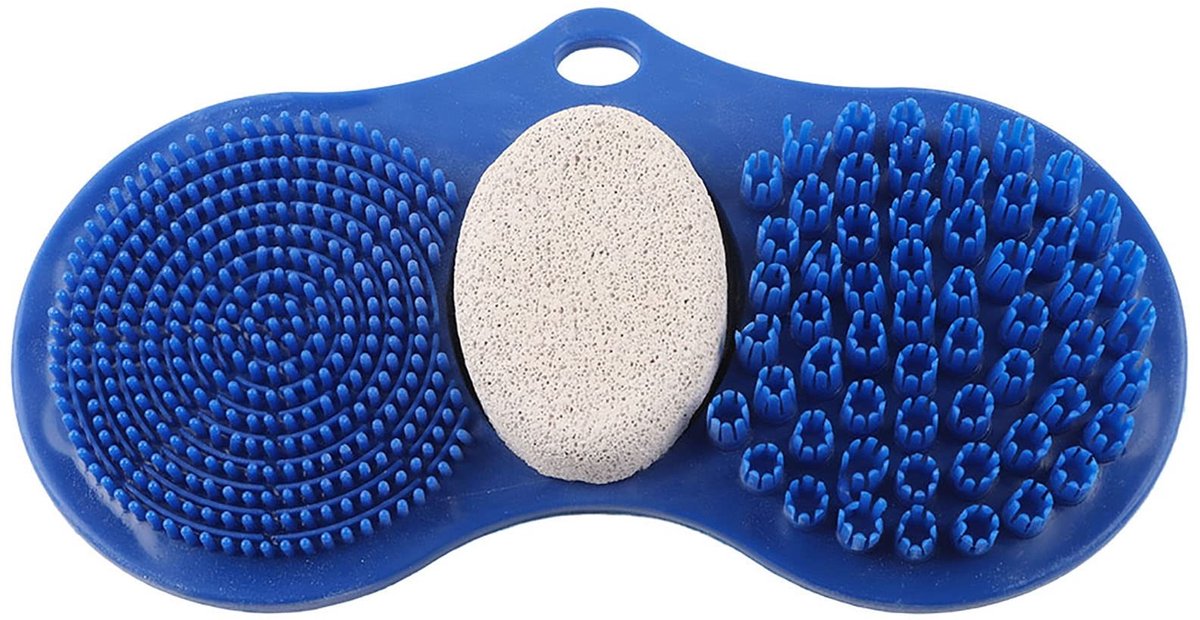 Dailygoods - Dailygoody - Voetmassager douchemat - Siliconen voetborstel - Antislip en zuignappen - Perfect voor badkuip en douche - Exfolieert en masseert voeten