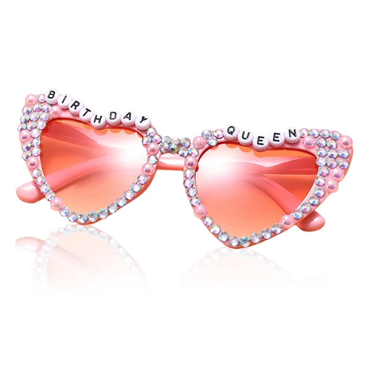 Dailygoods - Roze Hartvormige Zonnebril voor Verjaardagen en Feestjes