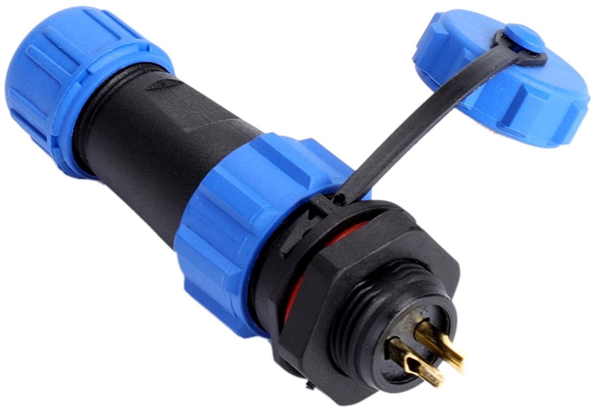 Dailygoods - Dailygoody - Waterdichte Stekkerdoosconnector - 2pin - Hoogwaardige connector - Kunststof - IP67 - Ideaal voor buitengebruik - Compact formaat