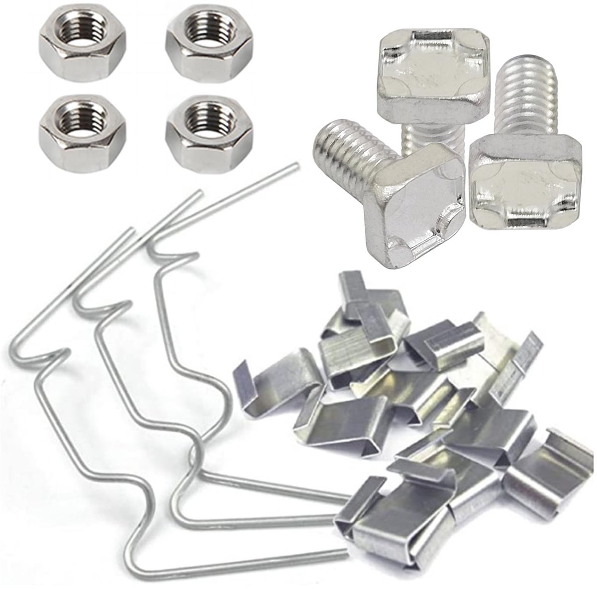 Dailygoods - 400-delige Set RVS Bevestigingsaccessoires voor Kassen