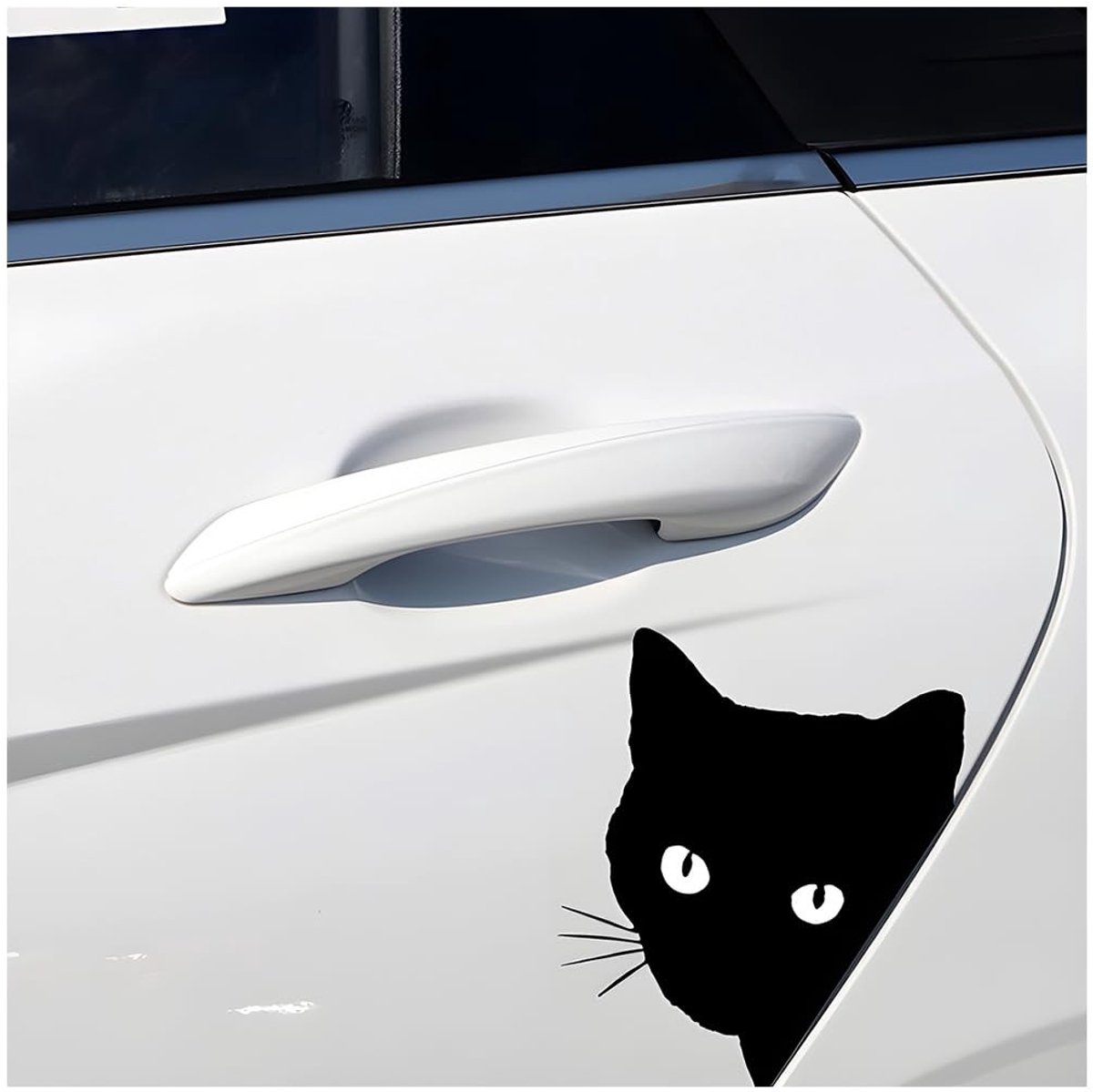 Dailygoods - Set van 2 Grappige Reflecterende Kattenstickers voor Auto
