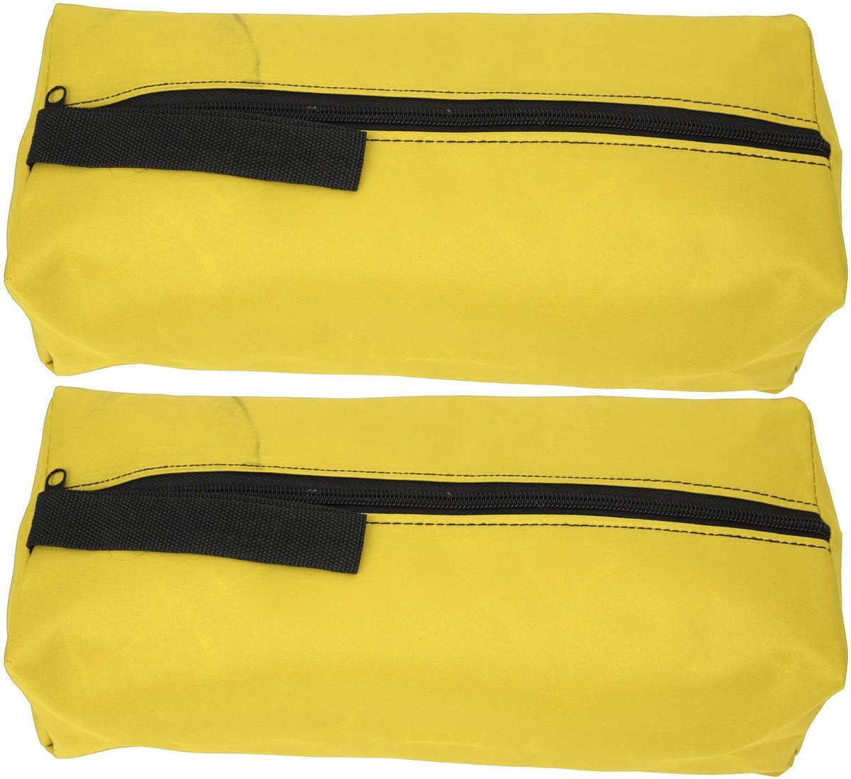 Dailygoody - Grote Draagbare Gereedschapstas - Multifunctionele Opbergtas - Ideaal voor Klussen - Geel - Handige Rits Tas - Voor Gereedschap - 2 Stuks